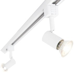 Sistem de șine modern cu 5 spoturi monofazate alb - Jeany