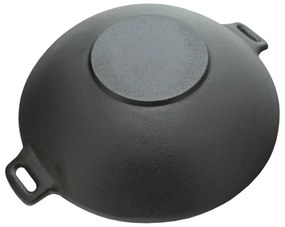 Tigaie grill Wok Cattara 13069 Fontă, diametru 31cm