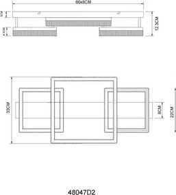 Plafoniera LED moderna ZARA D2