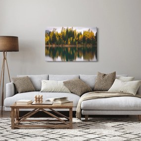 Tablou cu lac de pădure (90x60 cm)