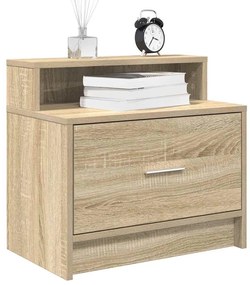 vidaXL Noptiere cu sertar 2 buc. Stejar Sonoma 51x31x47 cm