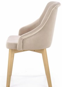 Scaun Toledo 2 velvet bej/stejar miere Solo 252