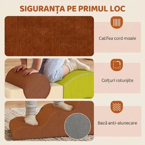 AIYAPLAY Set Joacă Moale din Spumă, Set Cățărare și Târâre, Blocuri Joacă din Spumă, Forme din Spumă pentru Cățărat | Aosom Romania