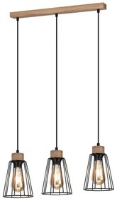 Lustră pe cablu Spot-Light 1311374 ORAZIO 3xE27/60W/230V stejar