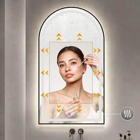 Oglinda LED 60x100 cm Dash neagra