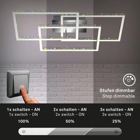 Plafonieră LED dimabilă Brilo FRAME LED/57W/230V 3000K crom mat