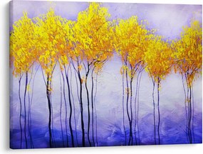 Tablou - Copaci galbeni (70x50 cm)