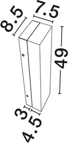 Aplica de perete LED design decorativ SHADO L-49cm