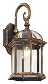 Lampă clasică de perete pentru exterior auriu antic IP44 - Glasgow