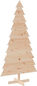 vidaXL Brad de Crăciun din lemn decorativ, 180 cm, lemn de pin masiv
