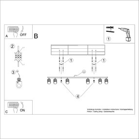 Spot auriu 6,5x117 cm Gleam – Sollux