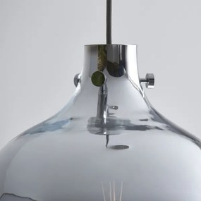 Lustră pe cablu Endon 96442 PANTHER 1xE27/10W/230V crom lucios/fumuriu