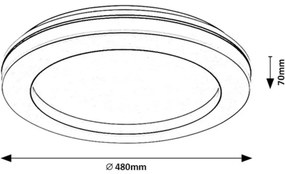 Plafonieră cu LED Rabalux 71003 Cooperius, 47 W, alb