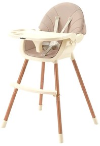 Scaun de hrănire 2 în 1 bej
