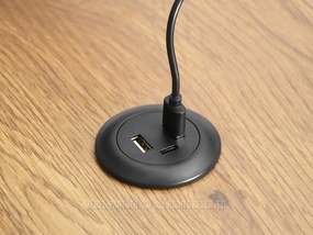 Masă PC Matts 140 (stejar + negru). 1109791