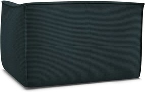 Fotoliu albastru închis cu tapițerie din catifea reiată Giorgia – Bobochic Paris