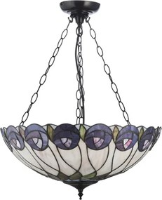 Endon 111872 - Lustru suspendat pe lanț Tiffany HUTCHINSON, 3 x E27 (max. 60 W), 230 V, diam. 50 cm