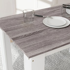 HOMCOM Masă Modernă de Dining pentru 4-6 Persoane 120x69x75 cm Gri și Alb | Aosom Romania
