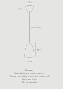 Lustra, Pendul modern design minimalist Nexus 2.0 small, alb 2020563001 DFTP
