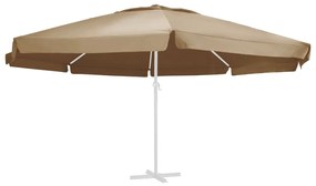 Panza de schimb umbrela de soare de gradina gri taupe 600 cm Gri taupe,    600 cm