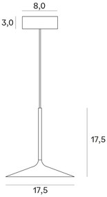 Lustră LED pe cablu MAXLIGHT P0456 HANA LED/6W/230V d. 17,5 cm negru