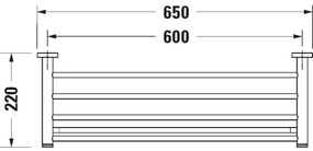 Duravit 99251000 - Cuier de perete pentru prosoape D-CODE 65 cm, crom lucios