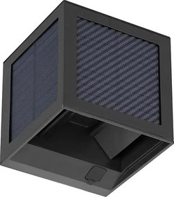 Lampă solară de perete cu senzor LED/9W/3,7V 3000/4000/6000K IP65 2600mAh neagră
