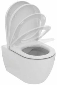Set vas WC suspendat Ideal Standard Ellisse rimless cu capac softclose alb