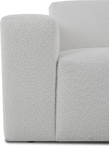 Modul pentru canapea alb cu tapițerie din stofă bouclé (cu colț pe partea stângă ) Roxy – Scandic