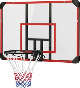 SPORTNOW Coș de baschet pentru montare pe perete, interior/exterior, panou spate robust din PC, plasă din nylon, inel din oțel, 113x61x73 cm | Aosom Romania