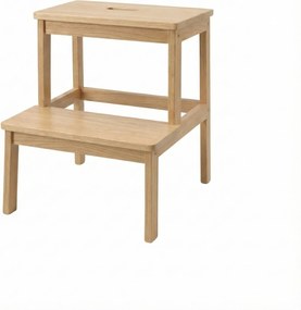 Taburet din bambus cu treaptă KROK, înălțime 46 cm, natural
