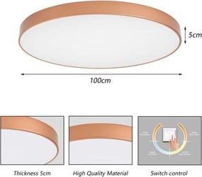 BRILAGI - Plafonieră LED POOL LED/128W/230V 3000/4000/6000K Ø 100 cm bronz