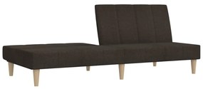 Canapea extensibila cu 2 locuri, maro inchis, textil Maro inchis, Fara scaunel pentru picioare Fara scaunel pentru picioare