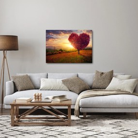 Tablou cu copaci în forma de inimă (70x50 cm)