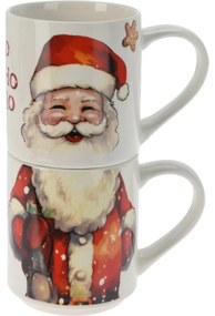 Set de 2 căni Santa, 265 ml, porțelan