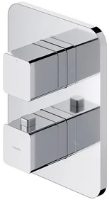 Baterie cada - dus incastrata Omnires Parma termostatata cu corp ingropat