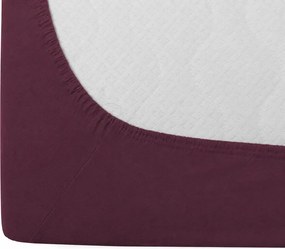 Cearsaf Jersey cu Lycra visiniu inchis 180 x 200 cm