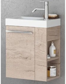 Set mobilier baie (masca si lavoar) Kolpa San Kiki 51x25xH51 cm, deschidere stanga, bej (craftwood)