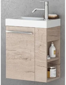 Set mobilier baie (masca si lavoar) Kolpa San Kiki 51x25xH51 cm, deschidere stanga, bej (craftwood)