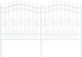 vidaXL Gard de Grădină Alb 240 x 166 cm Oțel vopsit în pulbere