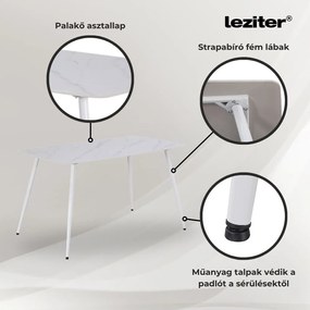 Renton 6+1 dining set gri-negru