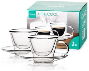 Pahare termo espresso 4Home Elegante Hot&Cool, 80 ml, 2 buc.