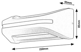 Aplică LED de exterior Rabalux 77174 KOBARID LED/20W/230V IP54