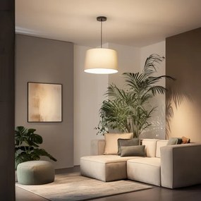 Brilagi - Lustră LED suspendată pe cablu CERIA, 1x E27/40W/230V, Ø 45 cm, bej