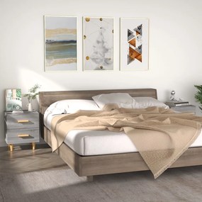 817288 vidaXL Noptiere, 2 buc., sonoma gri, 40x35x47,5 cm