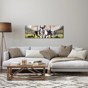 Tablou - Fotbal (cu ceas) (90x30 cm)