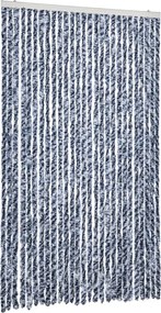 vidaXL Perdea pentru insecte, albastru și alb, 118 x 220 cm, chenille