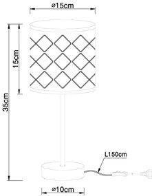 Globo 15229T - Lampă de masă CLARKE 1xE14/40W/230V