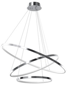 Lustra LED design modern circular ROTONDA CHROME 93W