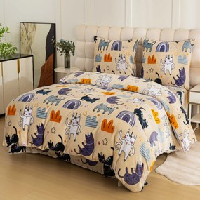 Lenjerie din microplush PURRSLEEP bej Dimensiunile lenjeriei: 70 x 90 cm | 140 x 200 cm